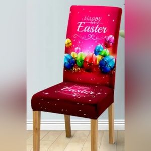 Easter Bunny Egg PINK Chair Cover High Elastic Polyester #3